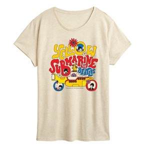 Women's - The Beatles - Yellow Submarine Letters Short Sleeve Graphic T-Shirt - 1 of 4