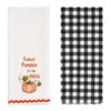 The Lakeside Collection Autumn Harvest Embroidered Set of 2 Kitchen Towels - Cutest Pumpkin - 2 of 4