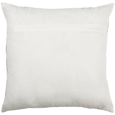 Chauncy 20" Navy Blue Geometric Cotton Throw Pillow