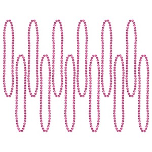 Beistle Bulk Party Beads - Small Round, 7mm x 33", (720/Pkg) Pink - 1 of 4