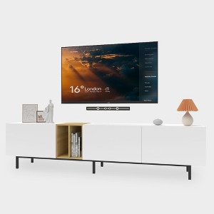 NicBex TV Stands for 80 inch TV,Entertainment Center with Big Storage Cabinets ,TV Console for Living Room, Bedroom, Home,White - 1 of 4