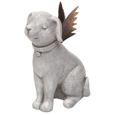 Transpac Resin 4" Grey Spring Pet Rememberance Dog Figurine