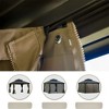VisioGear Hardtop Gazebo, Aluminum Frame Gazebo with Galvanized Steel Double Roof, Patio Gazebo with Netting and Curtains, Brown, 11.25*11.25*10.08" - 3 of 4