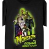 Universal Monsters Group Shot Crew Neck Short Sleeve Women's Black T-shirt - 2 of 3