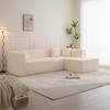 [Vedio provied]105.5" Modular L-Shaped Sectional Floor Couch, Deep Seat Tufted Comfy Sofa set with Chaise for Living Room - 3 of 4