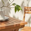 SKRAN Outdoor Balcony Wooden Bistro Set, 3 Piece Eucalyptus Foldable Patio Set for Patio, Garden and Outdoor Use (Red Brown) - 4 of 4