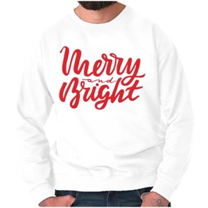 Classic Christmas Merry and Bright Sweatshirt for Men or Women Brisco Brands - 1 of 4