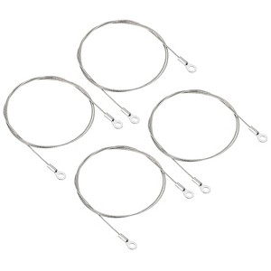 Unique Bargains Stainless Steel Light Outdoor Travel Luggage Safety Locking Cables 0.2" ID Eyelets - 1 of 4