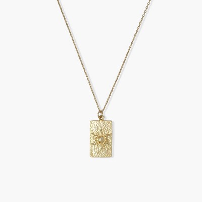 Sanctuary Project Rectangle Sun Charm Necklace Gold