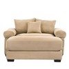 Christopher Knight Home Crane 54.3" Oversized Corduroy Single Sofa with Ottoman - 2 of 4