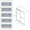 NicBex Shower Door 44-48" Wx74"H Bypass Sliding Shower Door with 5/16" (8mm) Tempered Glass with Reversible Installation - 2 of 4