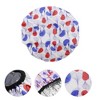Unique Bargains Women Durable Flowers Shower Cap Red Blue 1 Pc - 3 of 3