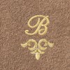 Linum Home Textiles 100% Turkish Cotton MONICA Gold Thread 2PC Embellished Washcloth Set - 3 of 3