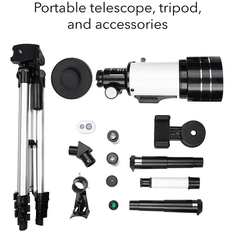 HOM Astronomical Telescope - 360° Rotational Telescope - Multiple Eyepieces Included for Adjustable Magnification, 3 of 9
