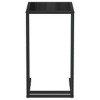 vidaXL Computer Side Table Black 19.7 in.x13.8 in.x25.6 in. Tempered Glass - 3 of 4
