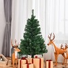 Tangkula 4'Lighting Artificial Christmas Pine Tree Pre-Lit Decoration w/ Plastic Stand & LED Lights - 2 of 4