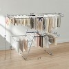 Foldable 2-Level Clothes Drying Rack with Adjustable Height Wings, 33 Drying Rails, and Sock Clips, Free-Standing Laundry Rack Clothes Dryer. - 4 of 4