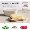6.5" Large Ceramic Butter Dish with Lid for Countertop, Holds 3 Sticks, with Silicone Seal for Freshness - 3 of 4