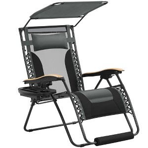 Yaheetech 29in Outdoor Padded-seat Zero Gravity Chair - 1 of 4