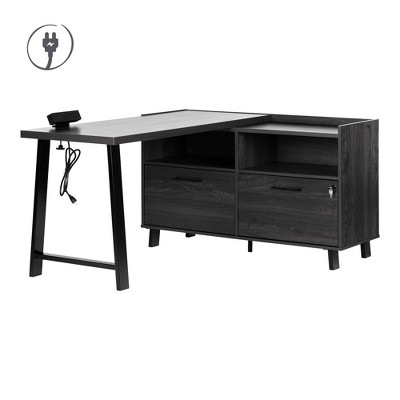 South Shore Kozack L-Shaped Desk with Power Bar