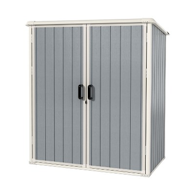 Aoxun 5 x 3FT Resin Shed with Floor and Lockable Door for Backyard, Patio, Lawn, Garage