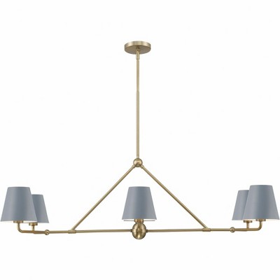 Crystorama Lighting Xavier 6 - Light Chandelier in  Vibrant Gold/Blue