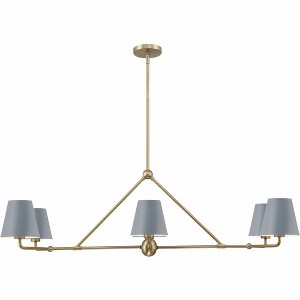 Crystorama Lighting Xavier 6 - Light Chandelier in  Vibrant Gold/Blue - 1 of 4