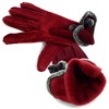 Women's Stylish Touch Screen Gloves with Fur Trim & Fleece Lining - 2 of 3