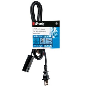 Woods 18/2 HPN 125 V 6 ft. L Small Appliance Cord - 1 of 1