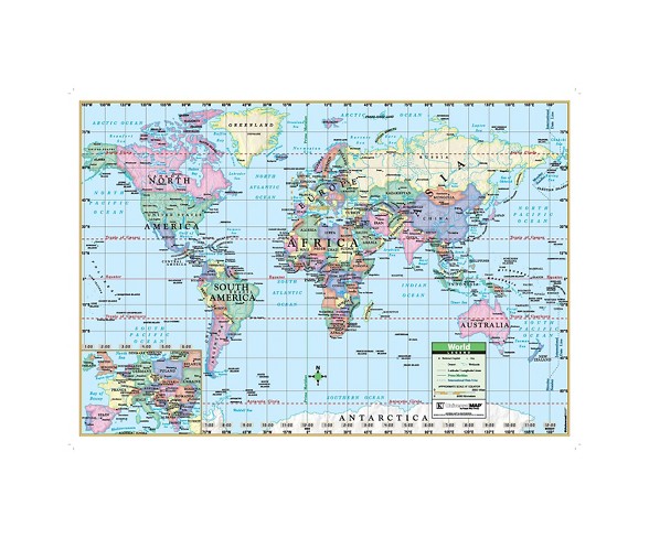 Kappa Map World Wall Map 40" x 28"