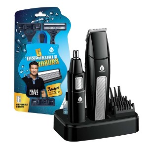 Mario Lopez Ultimate Grooming Set – 10-Piece Hair, Beard & Body Grooming Kit + Disposable Razors - 1 of 3