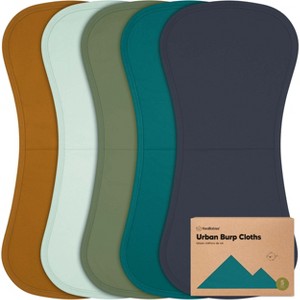 KeaBabies 5pk Urban Baby Burp Cloths, Organic Burping Cloth for Babies, Burp Rags for Baby Girls, Boys - 1 of 4