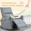 Racxily PU Rocking Recliner Chair, Nursery Rocking ChairModern Small Rocking Swivel Recliner Chair for Bedroom, Side Pocket, Brown - 3 of 4