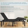 Continental Sleep, 15" Adjustable Bed Frame Base with Wall Glide, Anti-Snore, Zero Gravity Positioning, 3 Custom Positions, Black - 4 of 4