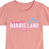 Girls' - Barbie - Greetings From Barbie Land Fitted Short Sleeve Graphic T-Shirt - 2 of 4