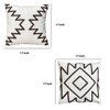 Dsvimoy Support Pillow Handcrafted Cotton Throw Pillow Set with Geometric Aztec Embroidery for Living Room Decor, White, 16"*8"*16" - 3 of 4