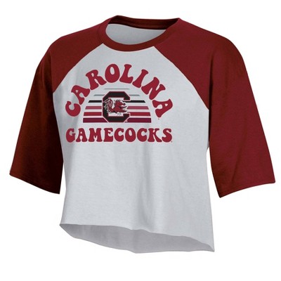 NCAA South Carolina Gamecocks Women's Short Sleeve Cropped T-Shirt - L