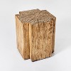 Indoor/Outdoor Faux Concrete Stump Accent Table Brown - Threshold™ designed with Studio McGee - image 4 of 4