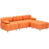 MYINDA 90.60 Inch Tech Fabric Sofa, Water, Stain, and Cat Scratch Resistant, Apartment Bedroom, Orange - 4 of 4