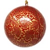 Slickblue Handcrafted Papier-Mâché Ornaments – 4-Inch Red, White, or Gold Designs for a Whimsical Holiday Decor - 3 of 3
