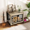 Tangkula Dog Crate Furniture Industrial Dog Kennel w/ Flip-up Top Decorative Pet House - 2 of 4