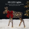 Best Choice Products 4ft 3-Piece Lighted 2D Christmas Moose Set Outdoor Décor w/ 195 LED Lights, Stakes - image 4 of 4