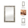 Wall Mirror Resin Wood Glass Modern Chevron Frame 24x1x36 Inch Gray White Decorative Accent for Home Office Bedroom Living Room - 4 of 4