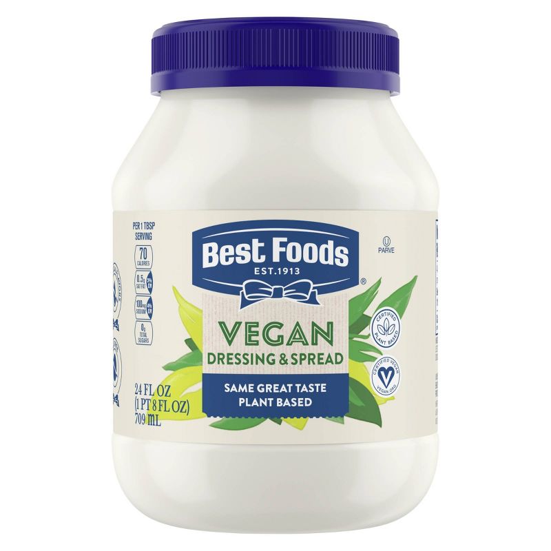 Best Foods Vegan Dressing and Sandwich Spread Carefully Crafted - 24oz, 1 of 8