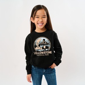Yellowstone National Park Two-Toned Circle - Youth Graphic Sweatshirt - 1 of 3