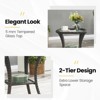 Buenhomino 3 Pieces Patio Bistro Set Outdoor Swivel Rocker Patio Chairs with Side Table Patio Furniture for Deck Porch Garden Balcony Poolside - 4 of 4