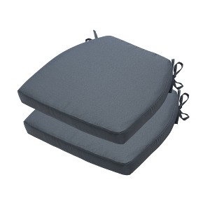 ChicFurnit 2PCS Seat Cushion Trapezoid Size Premium Soft Cotton Filling Non Slip Design Comfortable Durable for Living Room, Dark Gray, 17"*16.5"*2.2" - 1 of 4