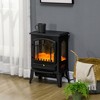 ChicFurnit Indoor Fireplaces 22"Freestanding Fireplace Fireplace Heater with Realistic Flames for Living Room, Black, 16.93"*12.13"*21.65" - 2 of 4