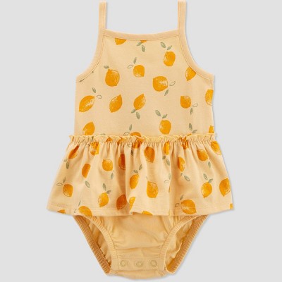Carter's Just One You®️ Baby Girls' Lemon Romper - Yellow Newborn