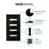 36 x 80 Fiberglass Entry Door,Frosted Glass - Contemporary Style for Home's Front Entrance Door with 6-9/16 Door Frame, Left Hand Inswing - 3 of 4